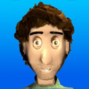 Red-haired boy wearing a suit using a smartphone indoors, seated near a window.